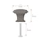 Richelieu Hardware Charlemagne Collection 1 1/4-inch 31 mm Antique Nickel Transitional Square Cabinet Knob BP81091143 - alternate 4