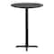 Flash Furniture Commercial 31.25" Black Faux Marble HPL Tabletop with Black Bar Height X Base ST-RD31-BKMAR-T2222B-GG - alternate 7