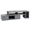 Homeroots 54in Gray Wood Enclosed and Open Storage TV Stand 724156 - alternate 4