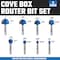 Hiltex Cove Box Router Bit Set, 8 Pieces, 1/4 Inch Shank, Double Flute Radius Cove Router Bit, Round Nose 10107H - alternate 4