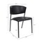 Manhattan Comfort Drift Metal Vegan Leather Side Chair in Black - Set of 4 DC1532-2 - alternate 7