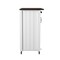 Homeroots 35in Dark Brown and White Wood Rolling Kitchen Cart 402556 - alternate 3