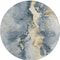 Homeroots 8' Graphite And Gold Round Abstract Washable Indoor Outdoor Area Rug 618504 - alternate 7
