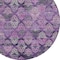 Homeroots 8' Eggplant Plum And Lavender Round Aztec Washable Indoor Outdoor Area Rug 615778 - alternate 7