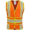 Ironwear Hi-Vis Safety Vest M/L Class 2 Chevron Back, , Hook & Loop w/Wraparound Closure 4 Pockets 1290-O-MD-XL - alternate 1