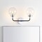 Jonathan Y Caleb 18" 2-Light Contemporary Transitional Iron/Glass LED Vanity Light, Chrome/Black JYL9057A - alternate 6