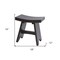 Homeroots 18" Dark Brown Teak Rectangular Shower Bench 376697 - alternate 3