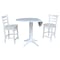 Whitewood Industries Extension Dining Tables, 45 in L, 38 in H, Parawood K08-42DPT-27-S6172-2 - alternate 2