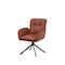 Homeroots Brown and Black Faux Leather and Wood Swivel Dining Arm Chair 716263 - alternate 1