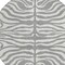 Homeroots 8' Gray And Ivory Round Animal Print Washable Indoor Outdoor Area Rug 600620 - alternate 7