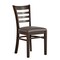 Flash Furniture HERCULES Ladder Back Walnut Wood Restaurant Chair - Mocha Vinyl Seat XU-DGW0005LAD-WAL-MCHV-GG - alternate 1