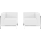 Flash Furniture Hercules Imagination Two Piece Corner Chair Set, Melrose White Seat, White Back, 28-1/2 in W Track ZB-IMAG-SET10-WH-GG - alternate 1