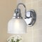 Jonathan Y Virginia 5.75" 1-Light Metal/Glass LED Vanity Light, Chrome JYL7407A - alternate 7