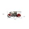 Homeroots Red and Black Metal And Wood Rolling Glider Bike Bar Cart With Wine Storage 374340 - alternate 3