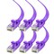 Maximm Cat6 Flat Ethernet Cable 25ft, 6PK, Purple, 6PK CAT6F-25FTPURPLE6PK - alternate 1