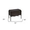 Homeroots 34" Dark Brown Solid Wood Three Drawer Dresser 389802 - alternate 6