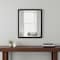 Homeroots 30" Black Solid Wood Framed Accent Mirror 632820 - alternate 4