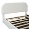 Homeroots White Boucle Upholstered Full Bed Frame With Hydraulic Lift Storage 590436 - alternate 5
