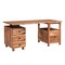 Homeroots 69" Brown Solid Wood Writing Desk and Bookshelf Set With Four Drawers 634360 - alternate 7