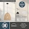 Vaxcel Nassau 1L LED Compatible Matte Black Transitional Pendant Light Natural Woven Rope Shade P0404 - alternate 7