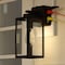 Vaxcel Lombard 1 Light Dusk to Dawn Black Outdoor Wall Lantern, Integrated GFCI Outlet T0786 - alternate 6