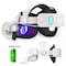 Alpha Digital Meta Quest 2 Head Strap Replacement- 6000mAh Battery - White MQ3 PRO - alternate 1