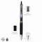Uni-Ball Signo 207 Gel Pen, Retractable, Fine 0.5 mm, Black Ink, Smoke/Black Barrel, 4PK 61270 - alternate 8