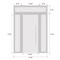 Vdomdoors Metal Double Doors Deux 1755 Black Enamel Opaque Black Glass 1 Sidelight Entry Modern Painted 88x96 DEUX1755DEXD-BLK-W72+16xH96-RH-I - alternate 4