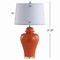 Jonathan Y Winnie 27" Ceramic Urn LED Table Lamp, Orange, 2PK JYL4020B-SET2 - alternate 6