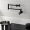 Kingston Brass Wall Mount Pot Filler Faucet with Knurled Handle, Oil Rubbed Bronze KS4105RKZ - alternate 5