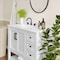 Flash Furniture Vega 42in. Vanity w/Sink, Cabinet w/Blk Hardware, Open Shelf & 3 Drawers, Marble Counter, Wht/Wht FS-VEGA42-WH-HDBLK-GG - alternate 6