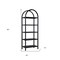 Homeroots 80" Black Oak Wood Five Tier Arched Top Bookcase 517727 - alternate 4