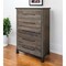 Homeroots 36" Gray Solid Wood Five Drawer Dresser 524578 - alternate 6