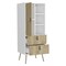Homeroots 20" White and Natural Two Drawer Chest 546384 - alternate 10