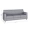 Flash Furniture HERCULES Diplomat Gray LeatherSoft Sofa with Clean Line-Stitched Frame and Chrome Legs BT-827-3-GY-CHR-GG - alternate 6