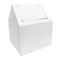 Hospeco Health Gards Menstrual Care Waste Receptacle, Swing Type, Double Entry, Metal, White 2201 - alternate 1