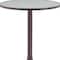 Homeroots 24" Gray and Bronze Wood and Steel Pedestal Base Round Top Dining Table 572243 - alternate 7