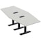 Skutchi Designs 8 Person Conference Table With Power Unit | 8' Hexagon Table | Harmony Series HAR-HEX.IR-48X96-T.BK-U779-EBLK - alternate 1