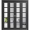 Sartodoors Sliding Closet Double Bi-fold Doors Black Solid Core Modern Interior QUADRO4522DBF-BLK-72 x 96 (4* 18x96) - alternate 1