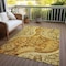 Homeroots 5' X 8' Terra Cotta Brown And Gold Floral Medallion Washable Indoor Outdoor Area Rug 603204 - alternate 3