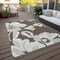 Homeroots 5' X 8' Brown Beige And Taupe Floral Washable Indoor Outdoor Area Rug 589531 - alternate 1