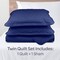 Lavish Home 2-Piece Twin Quilt Set Bedspread & Pillow Sham with Embossed Diamond Pattern Lightweight Quilt Set 66-001-TB - alternate 6