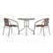 Flash Furniture Round Table Set, Aluminum, Glass, Metal, Plastic, Rattan, Clear TLH-087RD-037BN2-GG - alternate 9