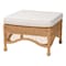Bali & Pari Brooklyn Bohemian Light Honey Braided Rattan Ottoman Stool 250-13845-ZORO - alternate 1