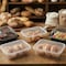 Eco Harmony Products Food Storage, Serving Tray with Vented Lid, Translucent, 6" x 6", 240PK 804561 - alternate 6