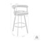Armen Living Magnolia 26in Swivel Counter Stool in Black Metal with Brown Faux Leather LCMGBABLKVCO26 - alternate 6