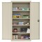 Sandusky Lee Shelving Storage Cabinet, 72 in H, 36 in W, 18 in D, Swing, Keyed, Putty, 4 Shelves, 0 Drawers EA4R361872-07 - alternate 5