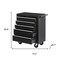 Homeroots 15" Black Multi-Tier Steel Rolling Cabinet With Lid 714601 - alternate 3