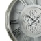 Homeroots 21" Circle Silver Metal and Glass Analog Exposed Gear Wall Clock 485976 - alternate 6