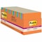 Post-It Pads in Energy Boost Collection Colors, Cabinet Pack, 3" x 3", 70 Sheets/Pad, PK24 65424SSAUCP - alternate 1